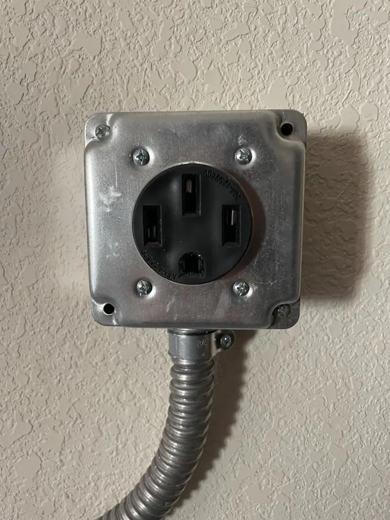 NEMA 14-50 outlet installed for Smart Home Electrical in Cisco